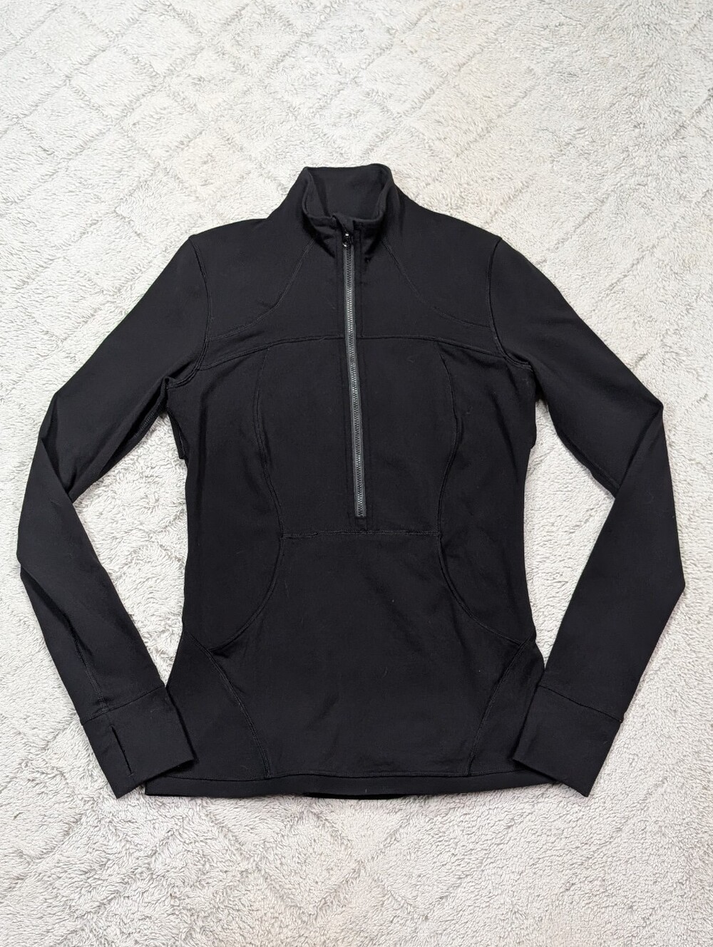 Lululemon Jacket Womens 6 Black Define ½ Zip Pullover Slim Fit Soft Stretch
